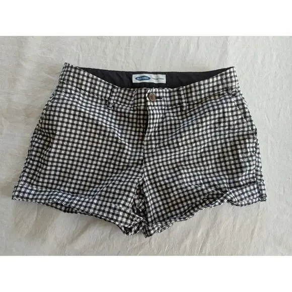 Old Navy Shorts Size 6 Lot Of 3 Bundle White Black Gingham Gray Stripes - Picture 2 of 14
